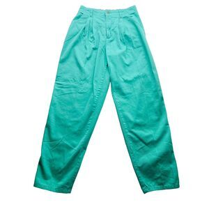 Vintage 90's Dockers Levis Chino Pants Womens Size 12‎ Light Teal Pleated Front